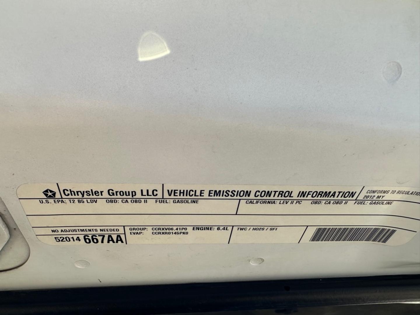 2012 WHITE CHRYSLER 300 SRT-8 (2C3CCAFJ5CH) with an 6.4L engine, Automatic transmission, located at 1030 S. 22nd St., Bismarck, ND, 58504, (701) 258-0022, 46.793560, -100.758118 - 6.4 Liter SRT-8 YELLOW BRAKE CALIBER COVERS-AUTO- Photo#14