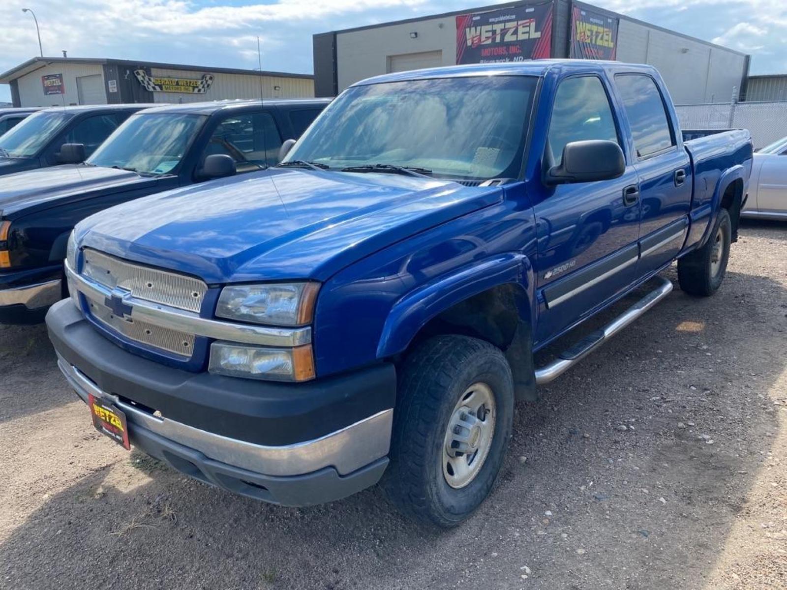2003 BLUE CHEVROLET SILVERADO 2500H LS (1GCHK23U93F) with an 6.0L engine, Automatic transmission, located at 1030 S. 22nd St., Bismarck, ND, 58504, (701) 258-0022, 46.793560, -100.758118 - Photo #1