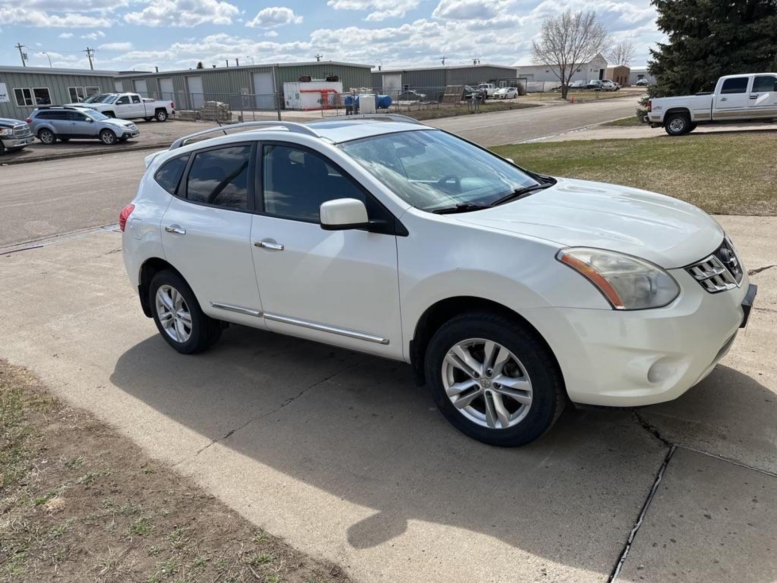 2012 WHITE NISSAN ROGUE S (JN8AS5MV8CW) with an 2.5L engine, Continuously Variable transmission, located at 1030 S. 22nd St., Bismarck, ND, 58504, (701) 258-0022, 46.793560, -100.758118 - Photo #0