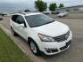 2013 WHITE CHEVROLET TRAVERSE LT (1GNKVJKD1DJ) with an 3.6L engine, Automatic transmission, located at 1030 S. 22nd St., Bismarck, ND, 58504, (701) 258-0022, 46.793560, -100.758118 - Photo#3